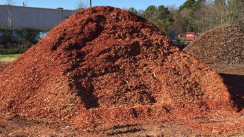 chitwood-dirt-yard-mulch Chitwood Dirt Yard | Rock Hill, SC | pile of red mulch for landscaping