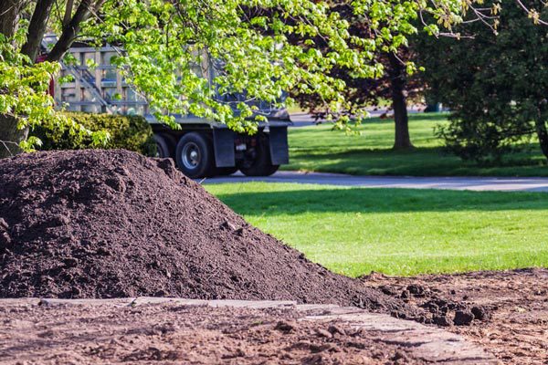 Chitwood Dirt Yard | Rock Hill, SC | truck unloading top soil in yard